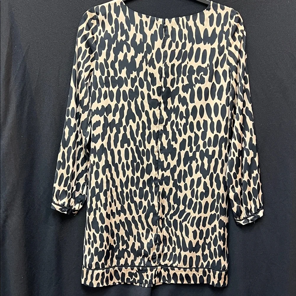 LOFT Black and Tan Patterned Sheath Dress - Picture 5 of 16